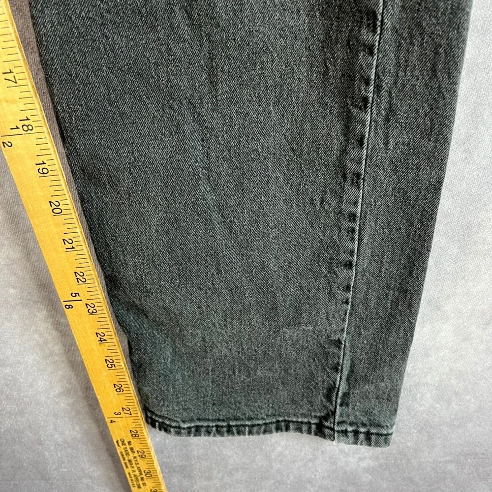 Levis 505 Regular Fit Mens 38x30 Black Faded Denim Jeans Casual Pants 00505-2913